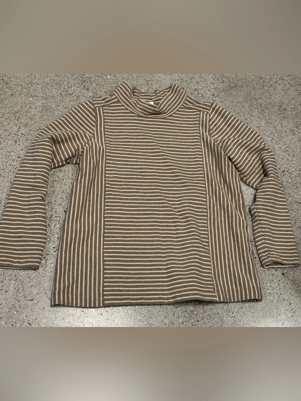 J. Jill Seamed Mock Neck Long-Sleeve Knit Top large